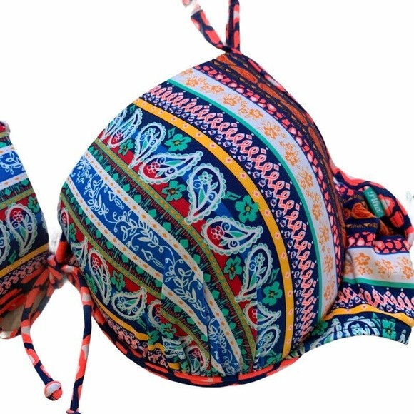 Piha Womens Bikini Swim Top Paisley 34C/D New - Picture 3 of 8